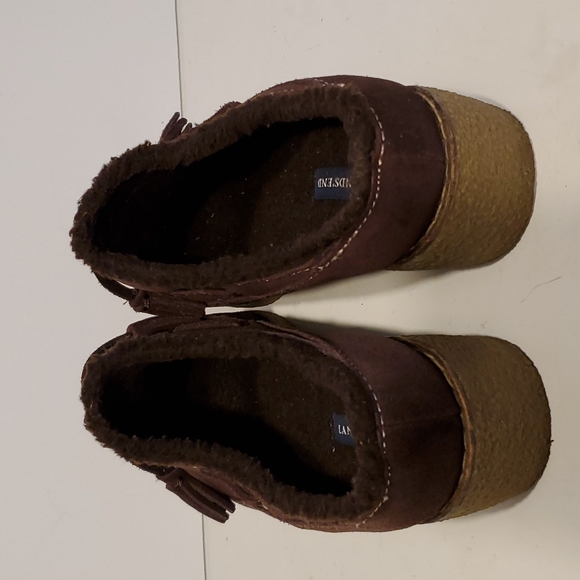 Lands End Chalet Brown Tassel Clog Size 6B - Picture 4 of 8